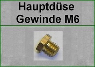 Hauptdüse, Gewinde M6---für Motorräder